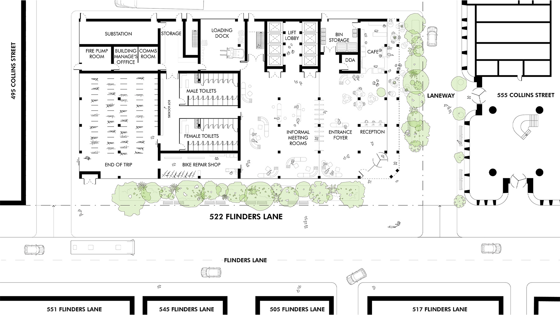 The Diamond Render Exterior of the main entrance